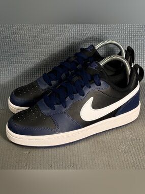 Nike Court Borough Low 2 GS Midnight Navy Black Shoes BQ5448-404 Big Kid Size 4Y